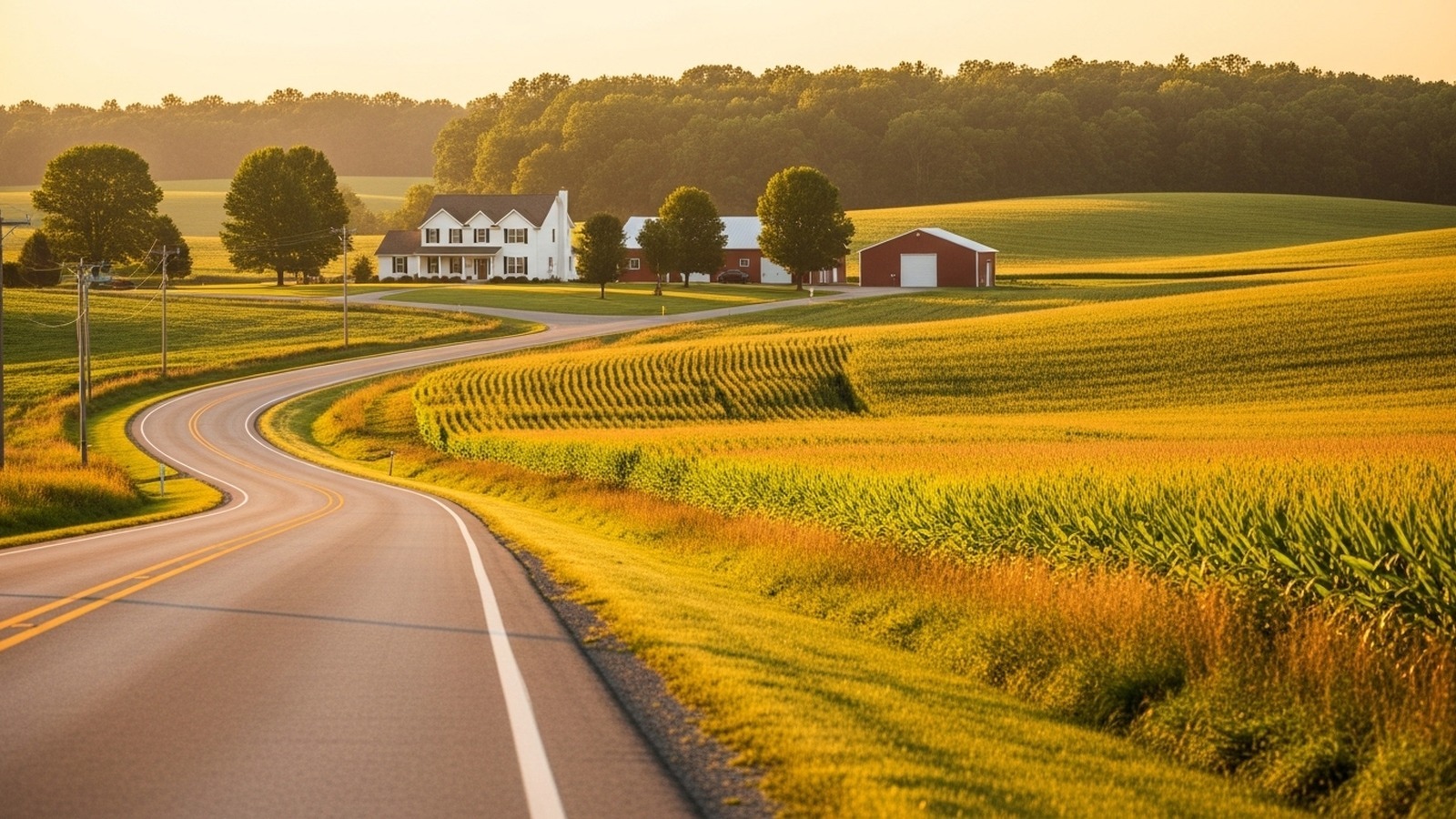 Bargersville, Indiana — golden-hour skyline / signature landmark