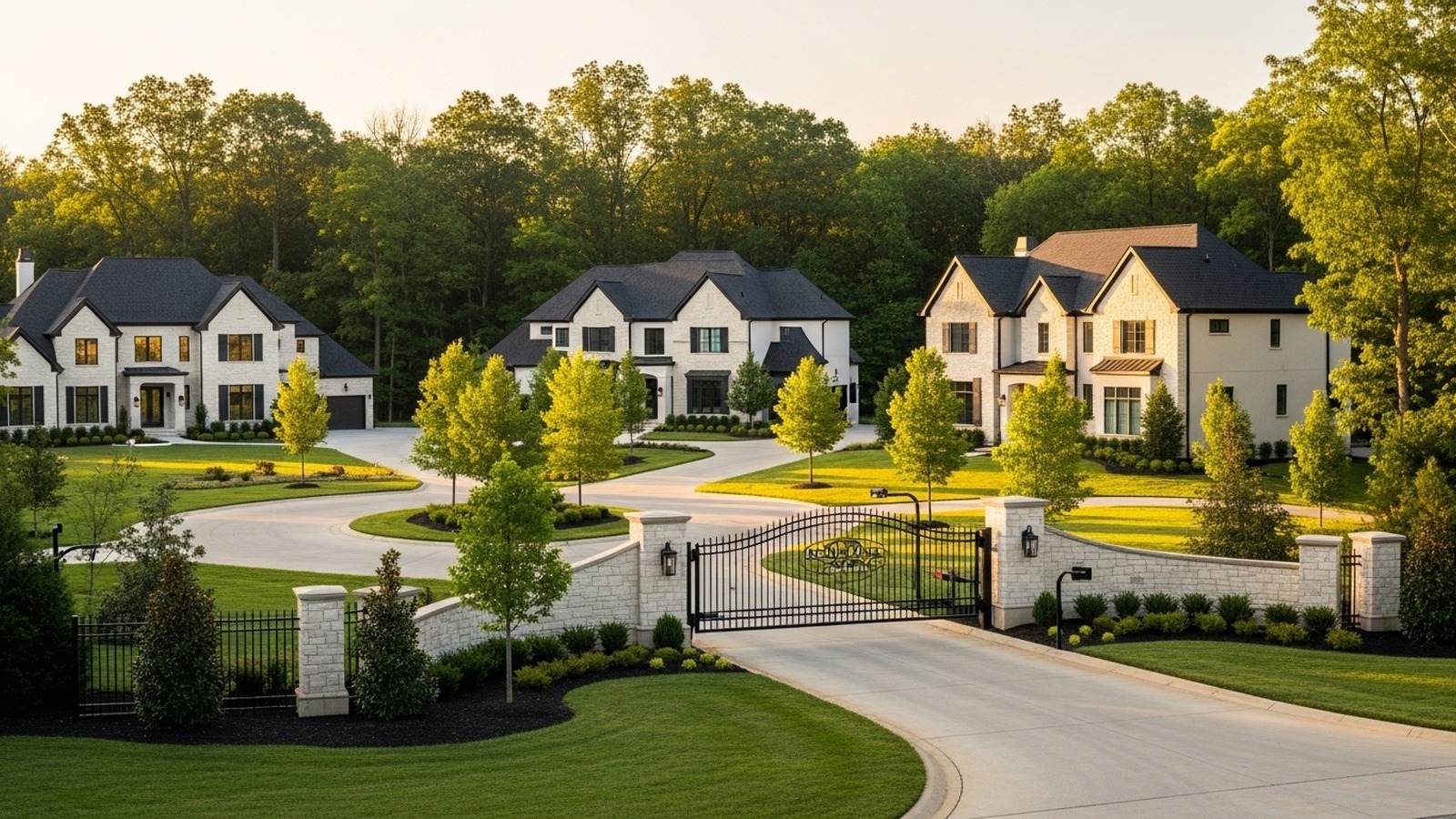 Boulder Ridge Zionsville, Indiana — golden-hour skyline / signature landmark