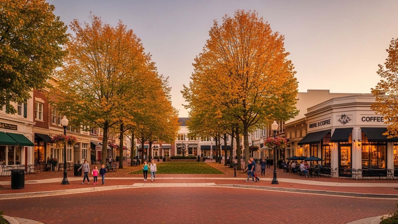 Village Of Westclay, Indiana — golden-hour skyline / signature landmark