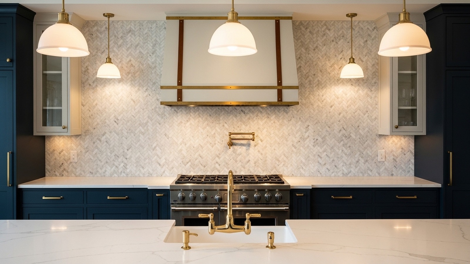 Carmel kitchen backsplash