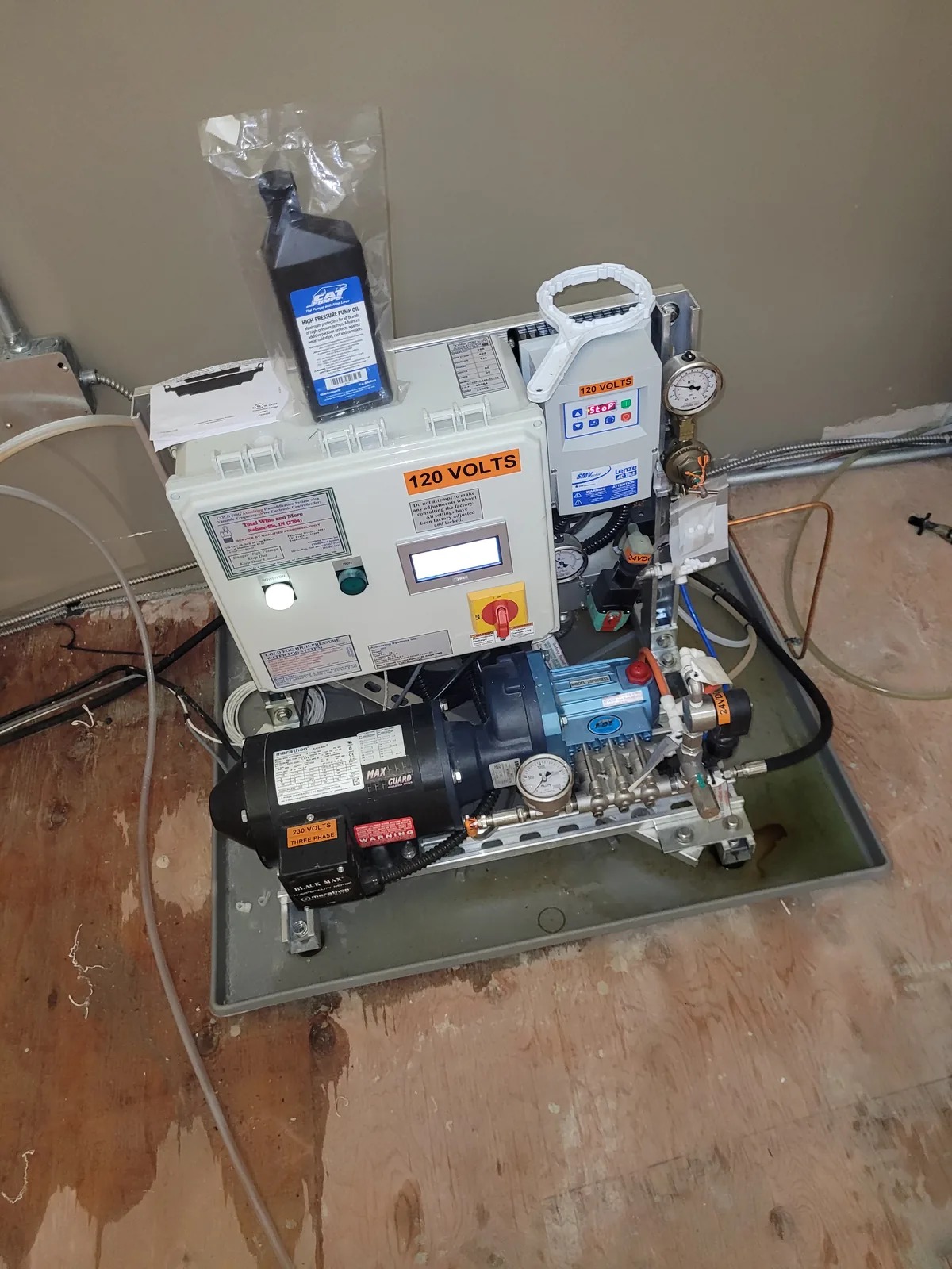 Commercial lift-pump equipment install — Indianapolis